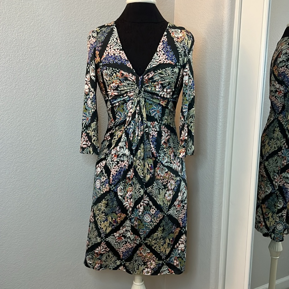 Etro Milano Made In Italy Floral Viscose Dress Size XS